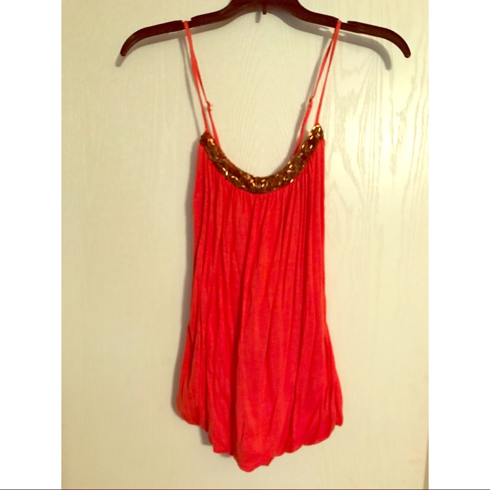Tank with sequins